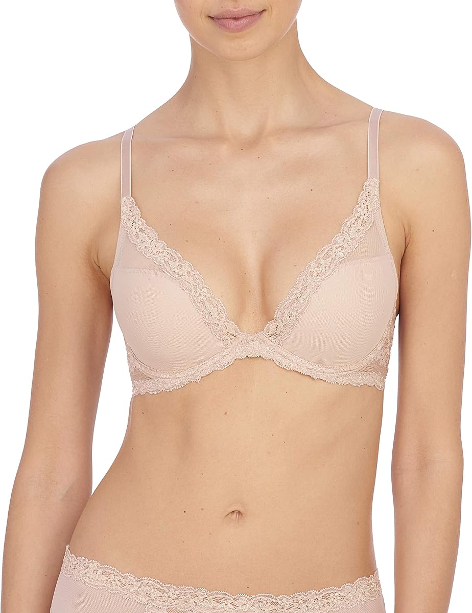 Natori Feathers Luxe Plunge - Sujetador con aros para mujer 721255
