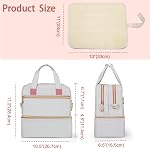 Damero Wearable Breast Pump Bag with Cooler Compartment Compatible with Elvie, Willow and Medela Electronic Pumps, Wearable Pump Tote with Waterproof Mat for Working Moms (Bag Only, Patent Pending)