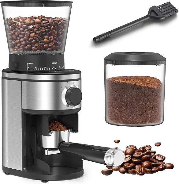 AYCHIRO Coffee Grinder, Electric Conical Burr Grinder with 30 Grind Settings for 2-12 Cups, Adjustable Burr Mill for Home Use