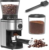 Moedor De Café, Elétrico Cônico Com 30 Níveis Moagem Para 2 A 12 Xícaras, Moinho Ajustável Uso Doméstico