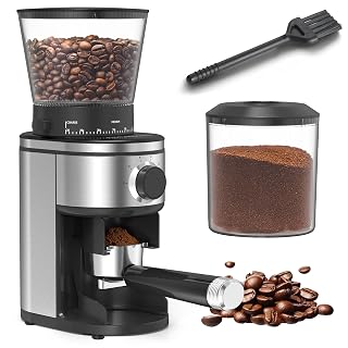 Coffee Grinder, Electric Conical Burr Grinder with 30 Grind Settings for 2-12 Cups, Adjustable Burr Mill for Home Use - Amazon product rated Grade C
