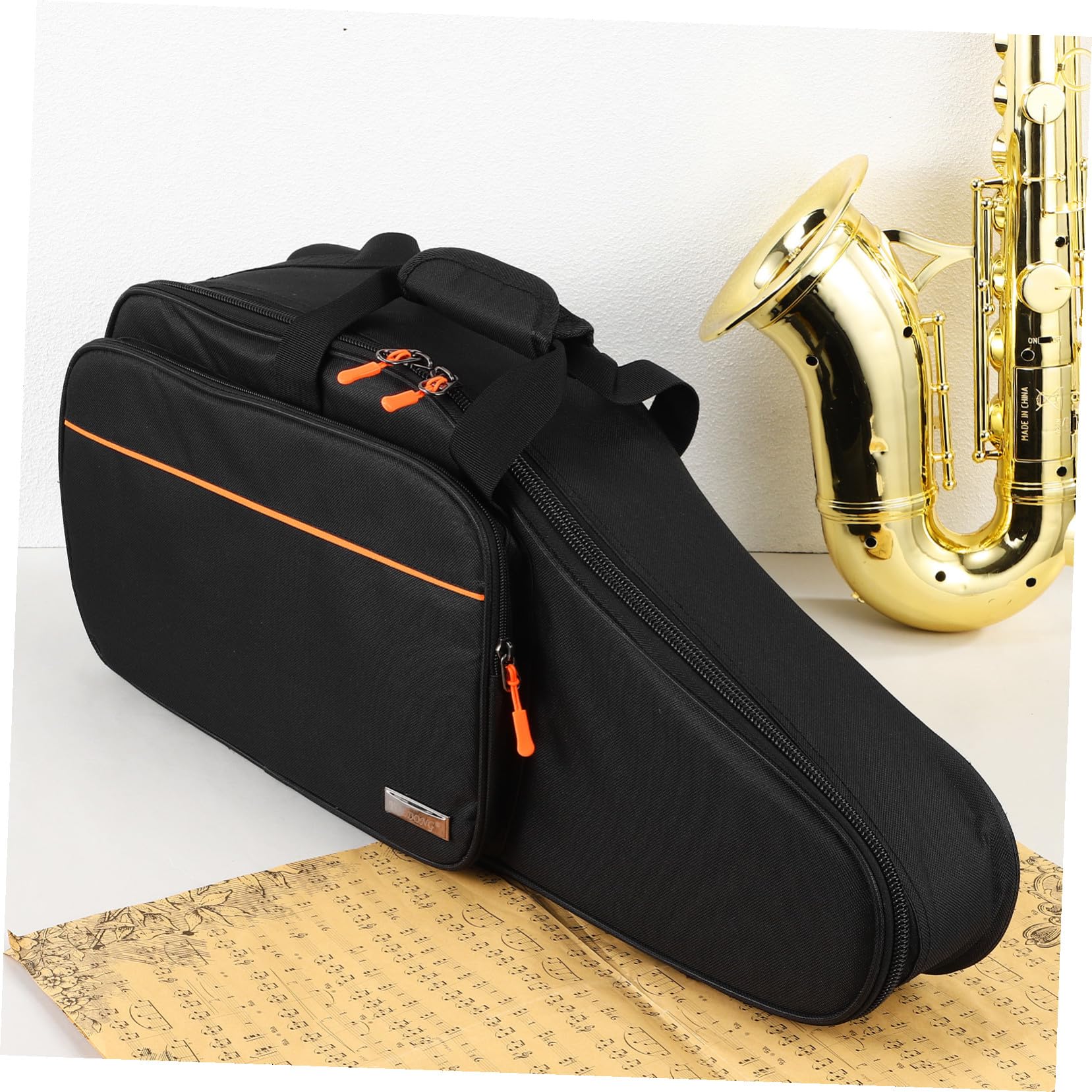 Mikinona Bolsa para Saxofón de Tela Oxford Engrosada con Diseño Antichoque Doble Correa para Mochila y Bandolera Resistente y Fácil de Transportar para Músicos Adultos