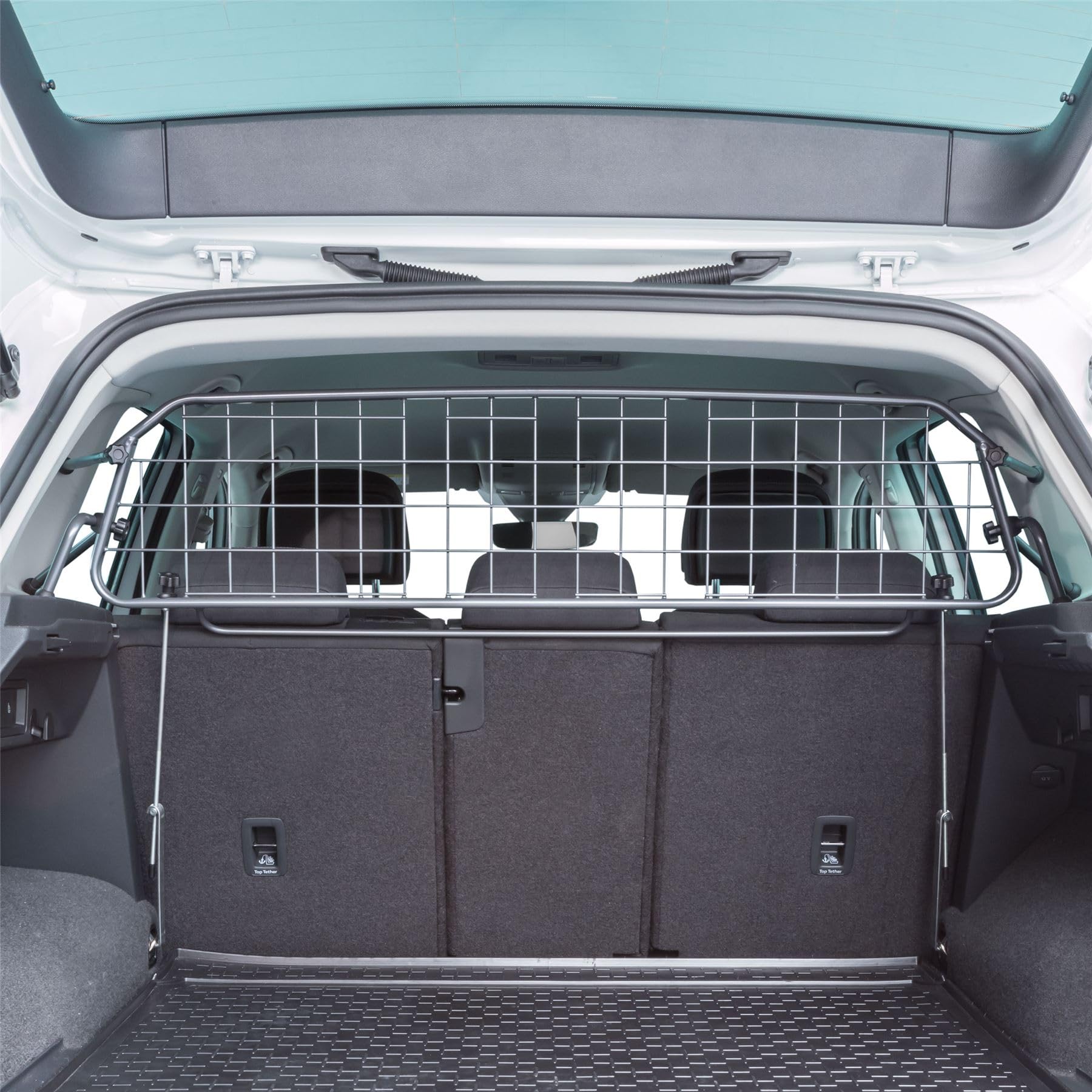 Travall Dog Guard Compatible with Volkswagen Tiguan SUV (2016-2024) Vehicle Specific Trunk Guard Tailored Fit Luggage Barrier Load Separator Heavy Duty Powder Coated Steel Pet Barrier