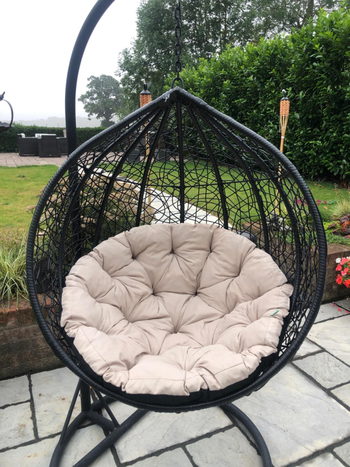Gardenista Outdoor Round Papasan Chair Cushion Water Resistant