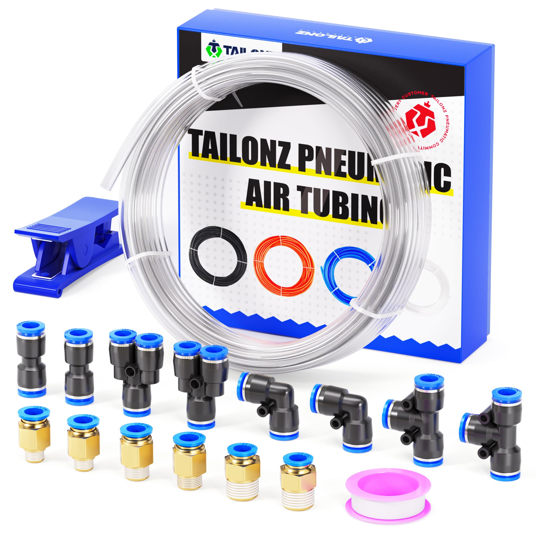 TAILONZ PNEUMATIC Luftschlauch-Set, Polyurethan, PU, 10 mm A