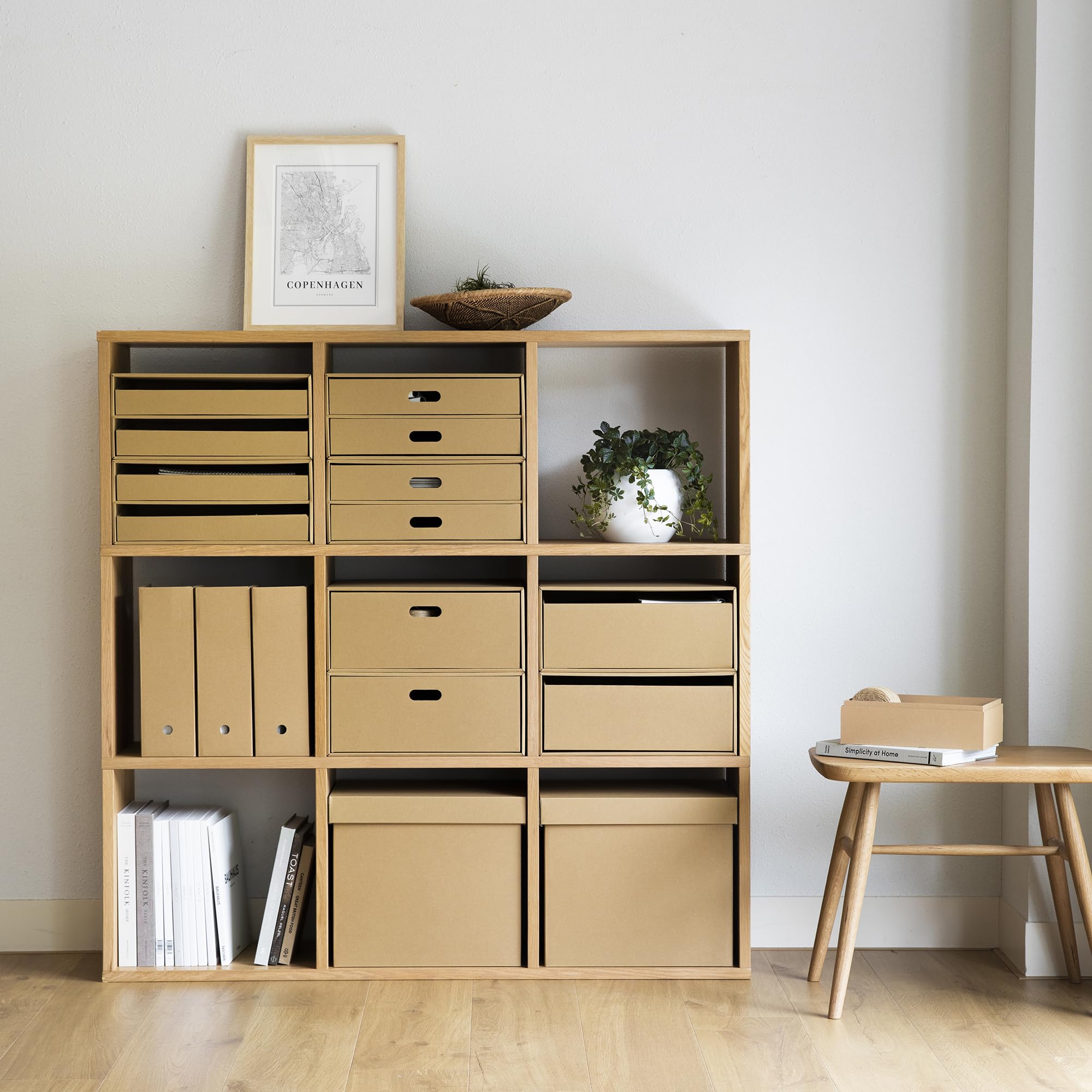 Amazon｜無印良品 スタッキングシェルフセット・3段・オーク材 幅122