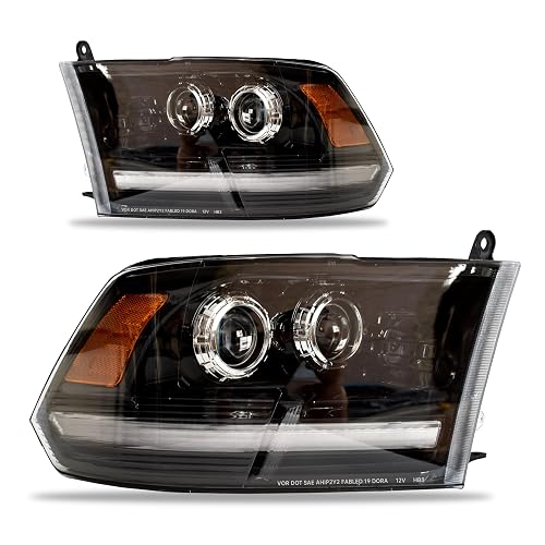 Projector LED Headlights Compatible with 2008-2022 Doge Ram 1500 2500