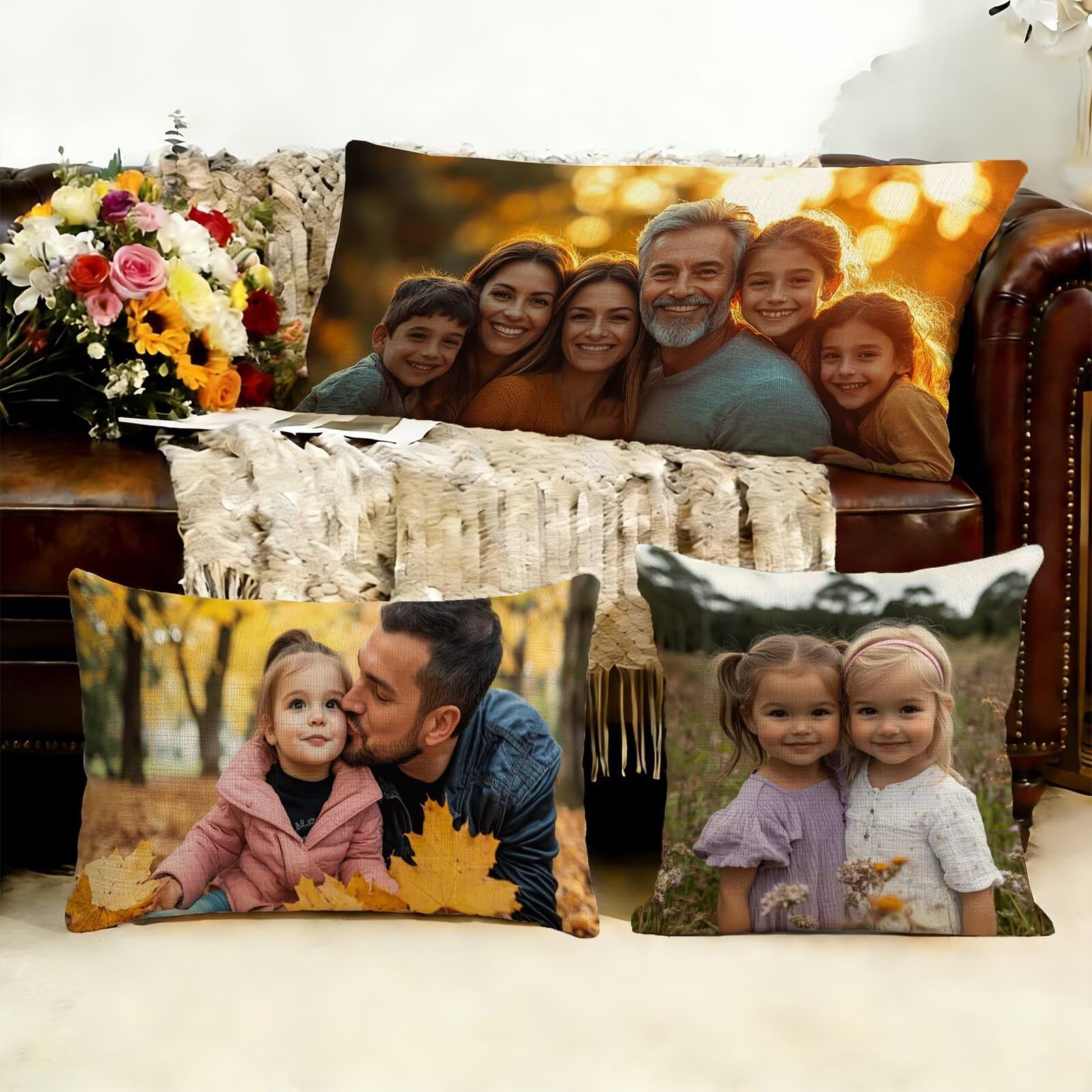 Cojin Personalizado Foto a Doble Cara 60x180cm - Cojines Exterior,Funda de Almohada Impermeable - Regalo Original para San Valentín y Aniversario Parejas para Cama Sofa Terraza Salon Jardin J1-283