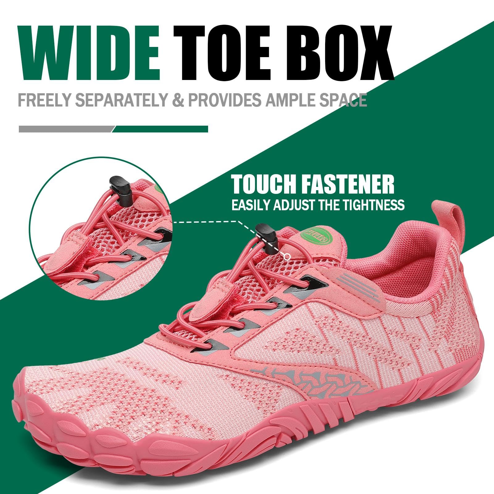 SAGUARO Barefoot Shoes Uomo Donna Scarpe Barefoot Minimaliste Scarpe a Piedi Nudi Antiscivolo Scarpe Trail Running Leggere Scarpe Dita,Gr.36-48 EU