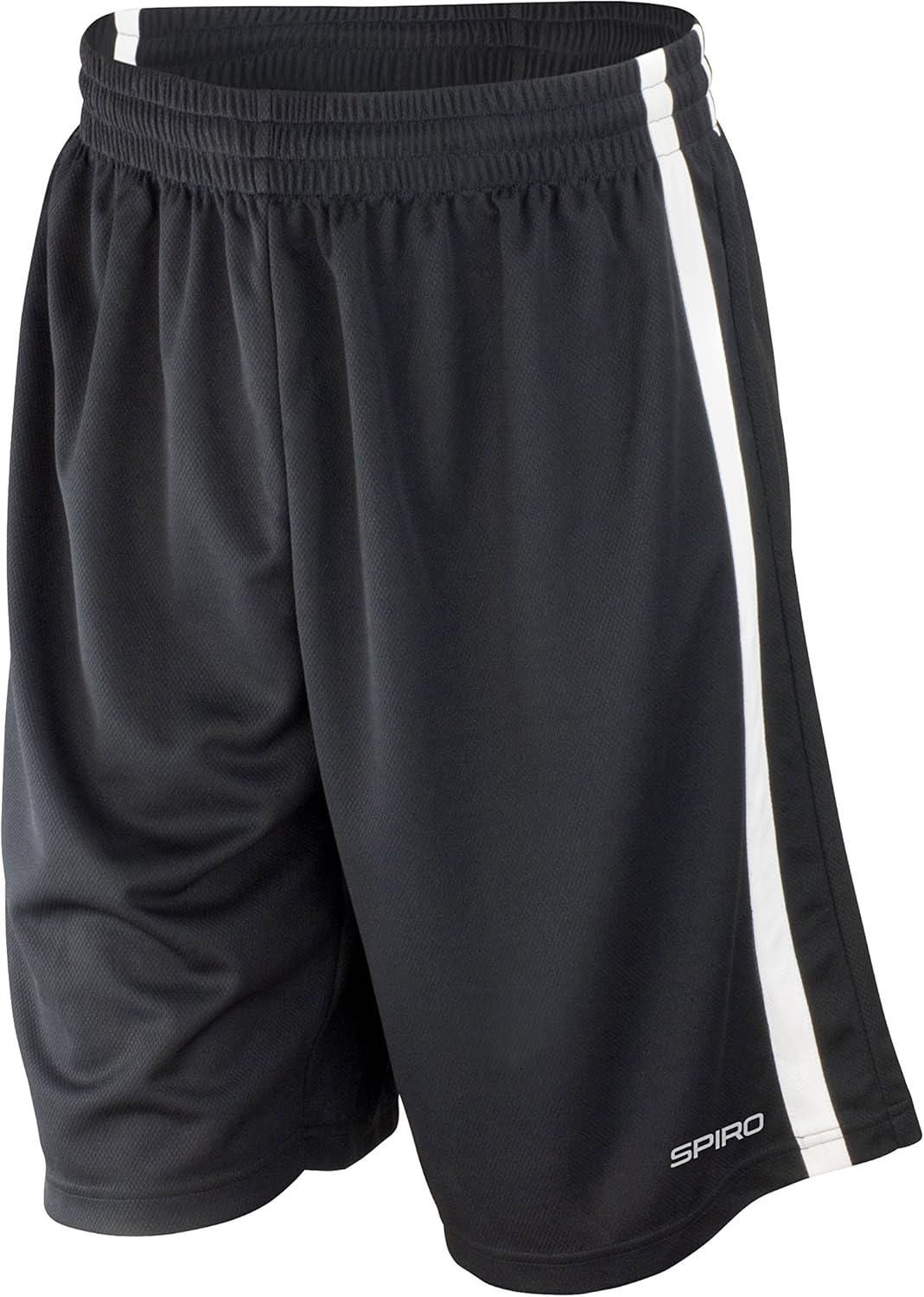 Basketball quick dry shorts(Black/ White, 3XL)
