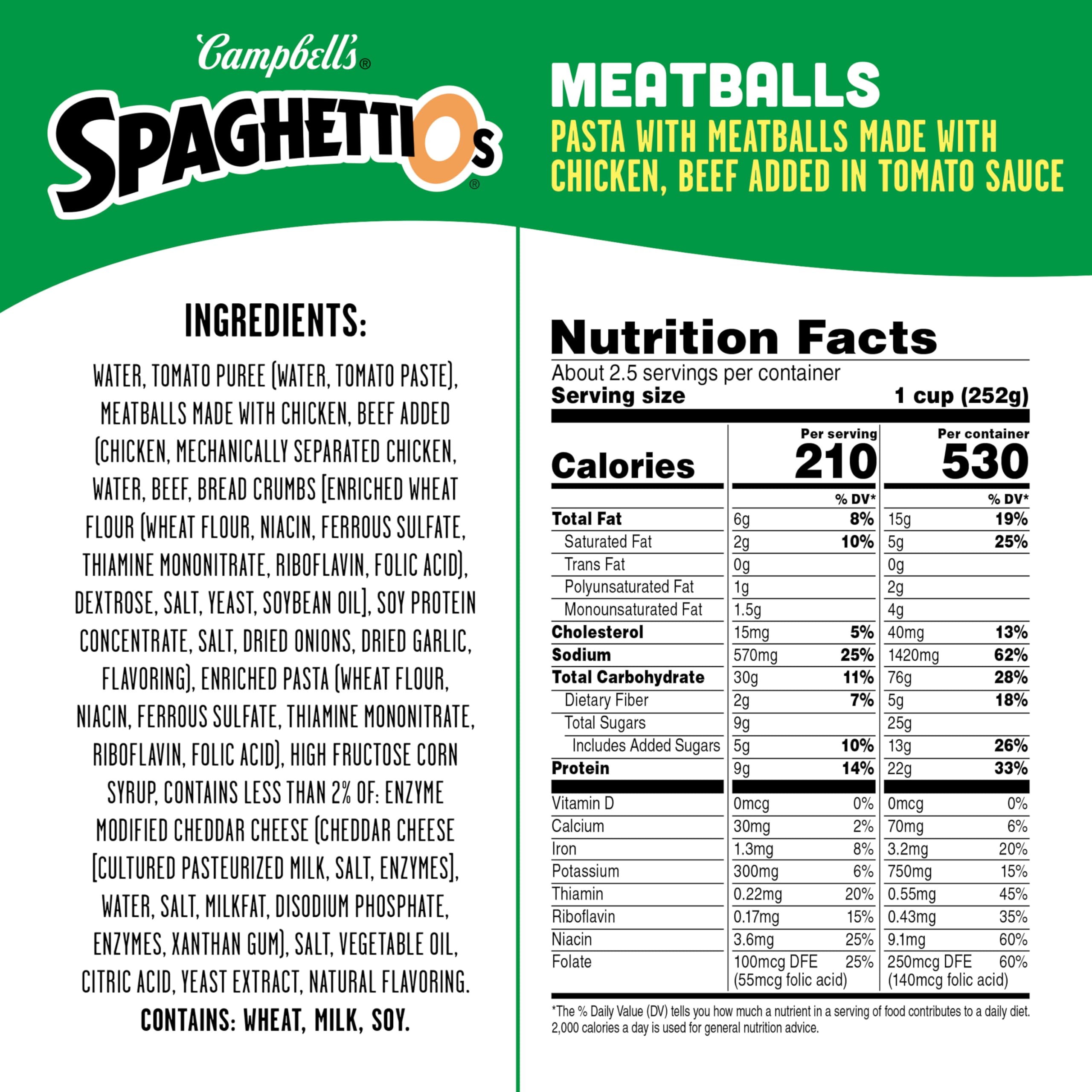 SpaghettiOs Super Mario Bros Canned Pasta with Meatballs, 15.6 oz Can (Pack of 12): Meatballs 22.2 Ounce (Pack of 12)