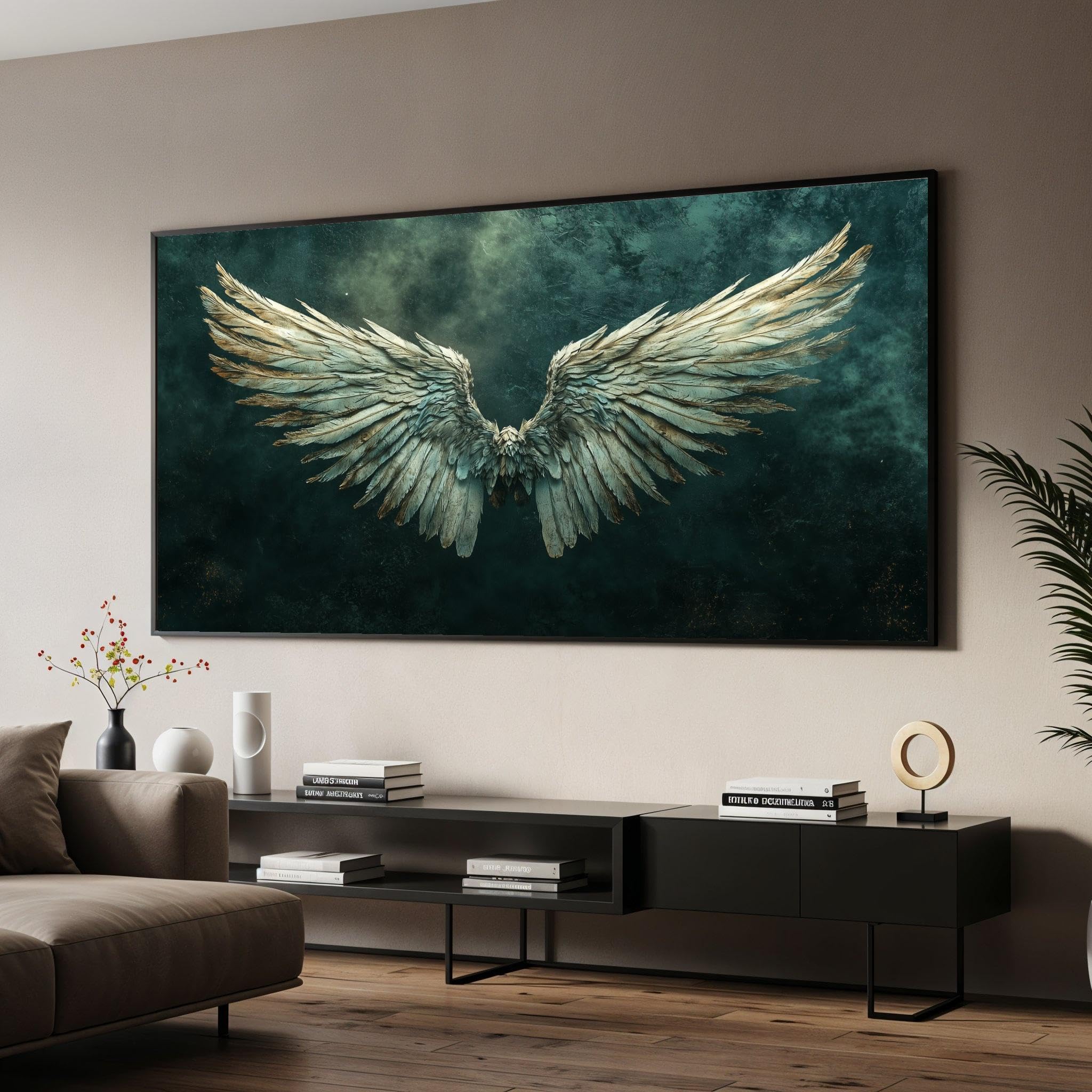 Tableau sur toile Ailes Éthérées TONGYINLI décor céleste 50x100cm - 8