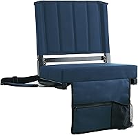 Vista 12 de SPORT BEATS Asientos de estadio con respaldo de apoyo, sillas de gradas con respaldo y cojín, asientos acolchados gruesos, incluye correa