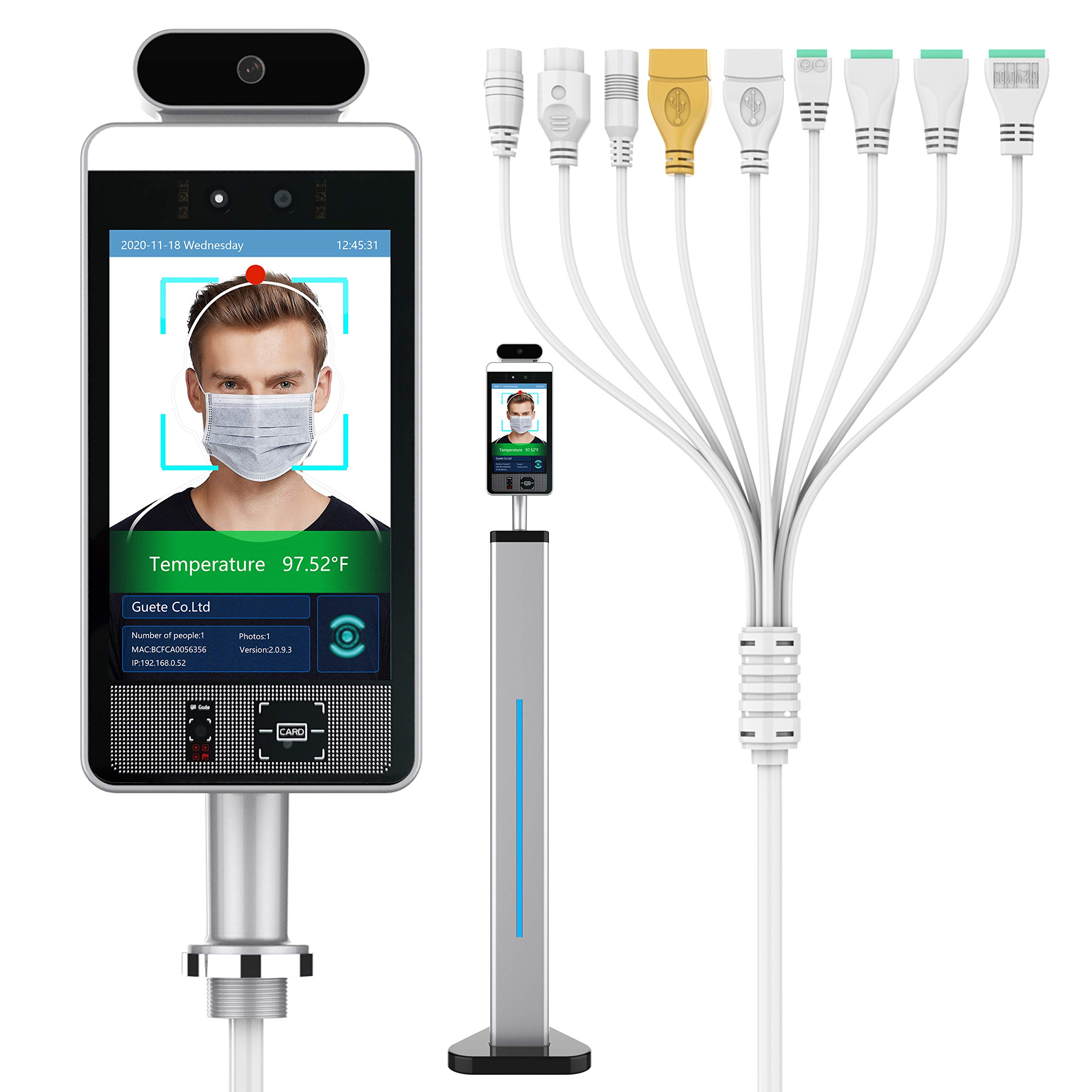 Buy Guete Automatic Temperature Scanner Face Re Body Temperature Measurement System Quick