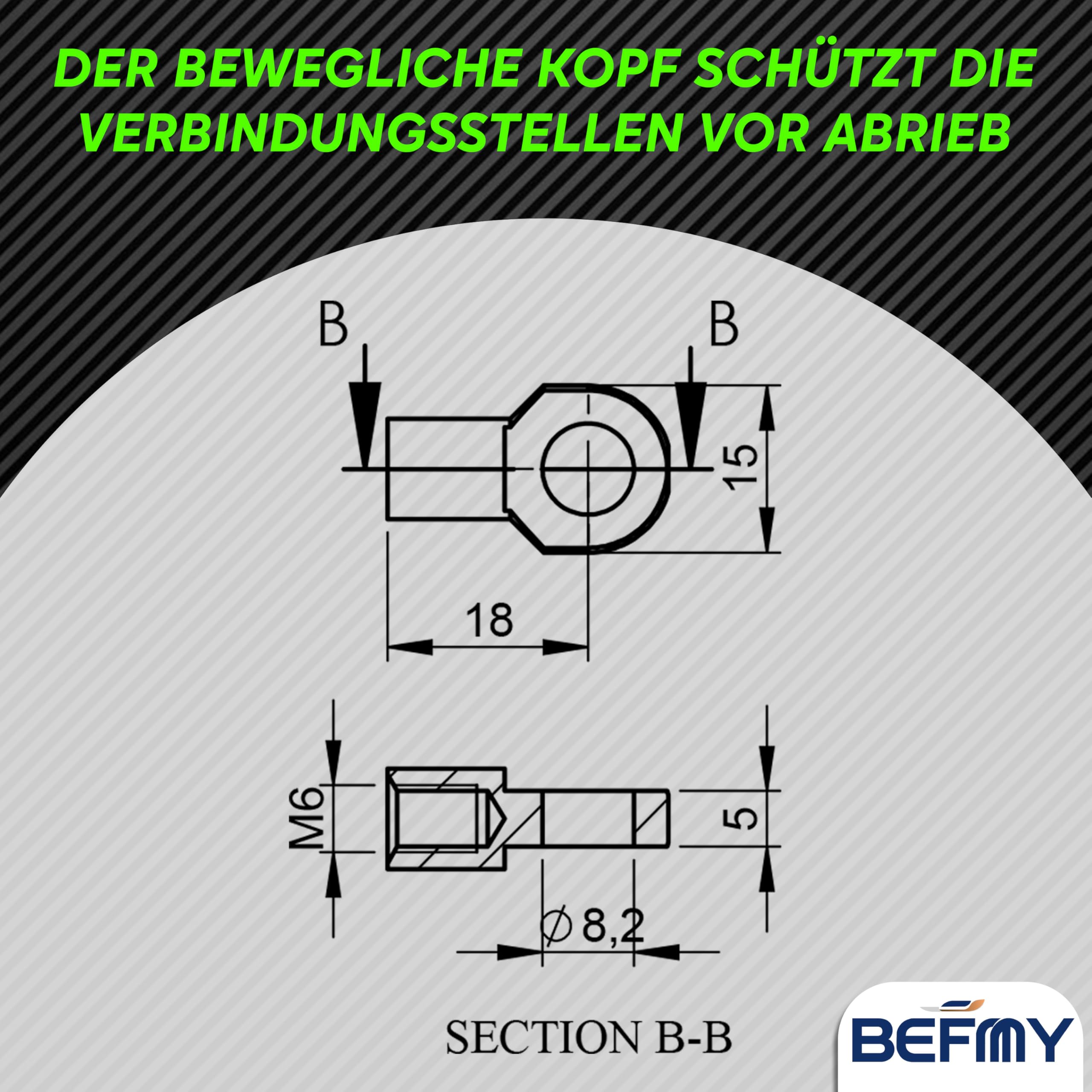 Gasdruckfeder Schwarz 250-900mm | Universal Gasdruckdämpfer 200N-900N | Robuste Konstruktion mit Ösen-Endstücken | Ideal für Möbel, Türen, Fahrzeugklappen, vielseitige Anwendungen (500MM, 300N)