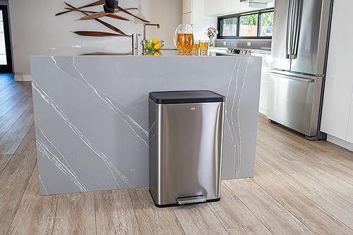 Miniatura 72 de EKO EcoCasa II - Bote de basura doble de 36 L + 24 L con cubo de reciclaje, cubo de basura de acero inoxidable con tapa, compartimento desodorante
