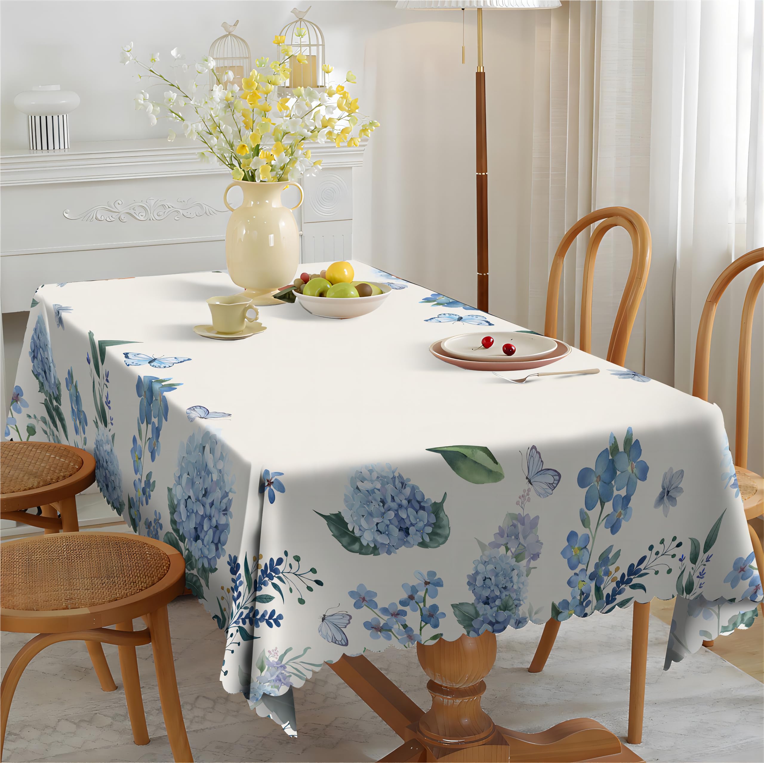 Nappe Fleurs Vintage Lavable Rectangulaire Pour Intérieur Et