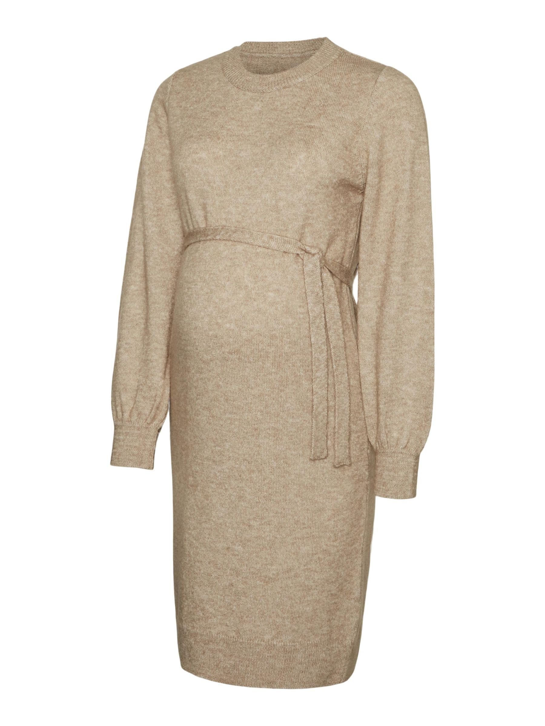 Mamalicious Mlnebaquette L/S Abk Knit Dress A. Noos Robe Femme