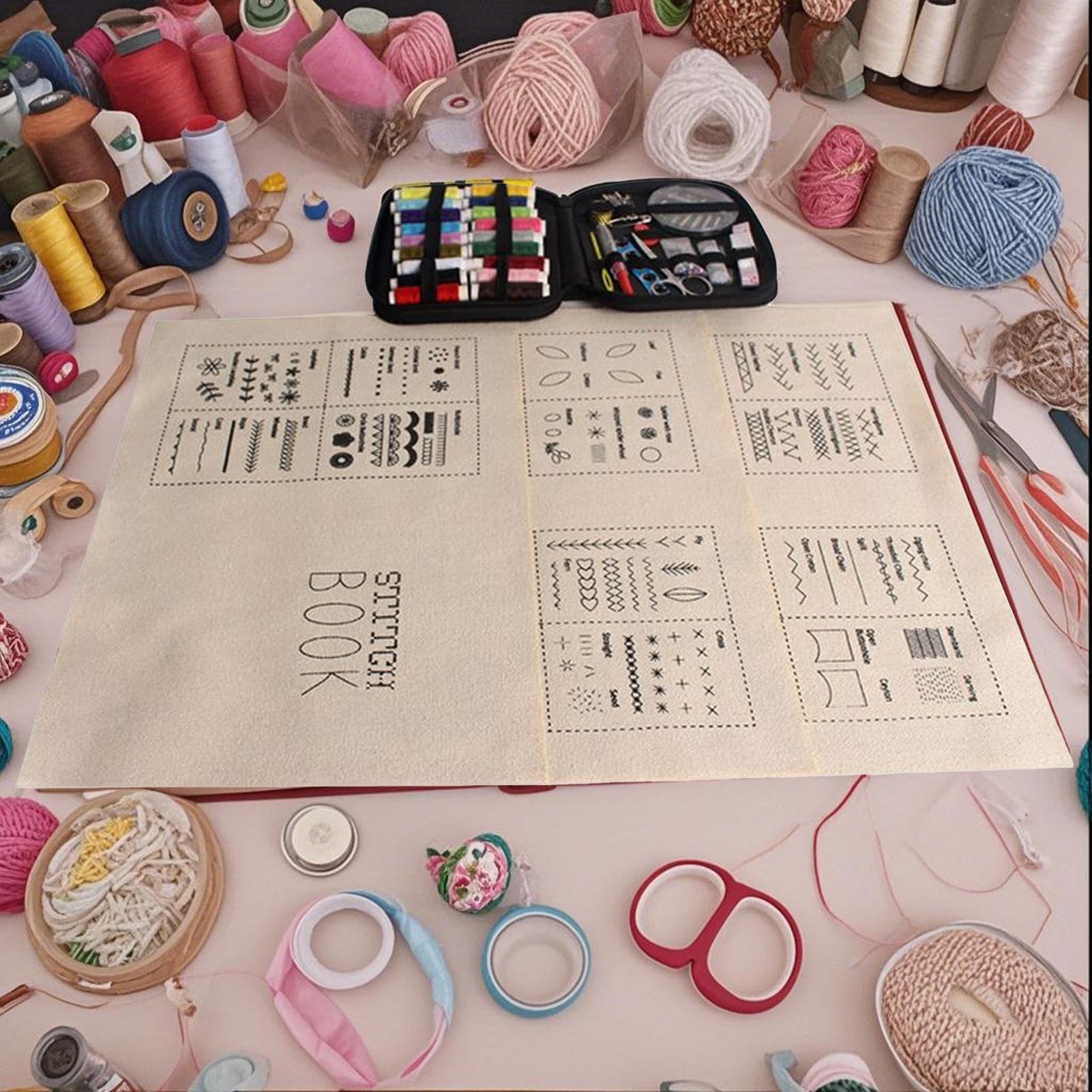 Ricamo – Manuale Principiante – – Modelli pratici, punti manuali | Tecniche di ricamo illustrate passo dopo passo per la riparazione di vestiti, decorazioni per la casa, hobby creativi