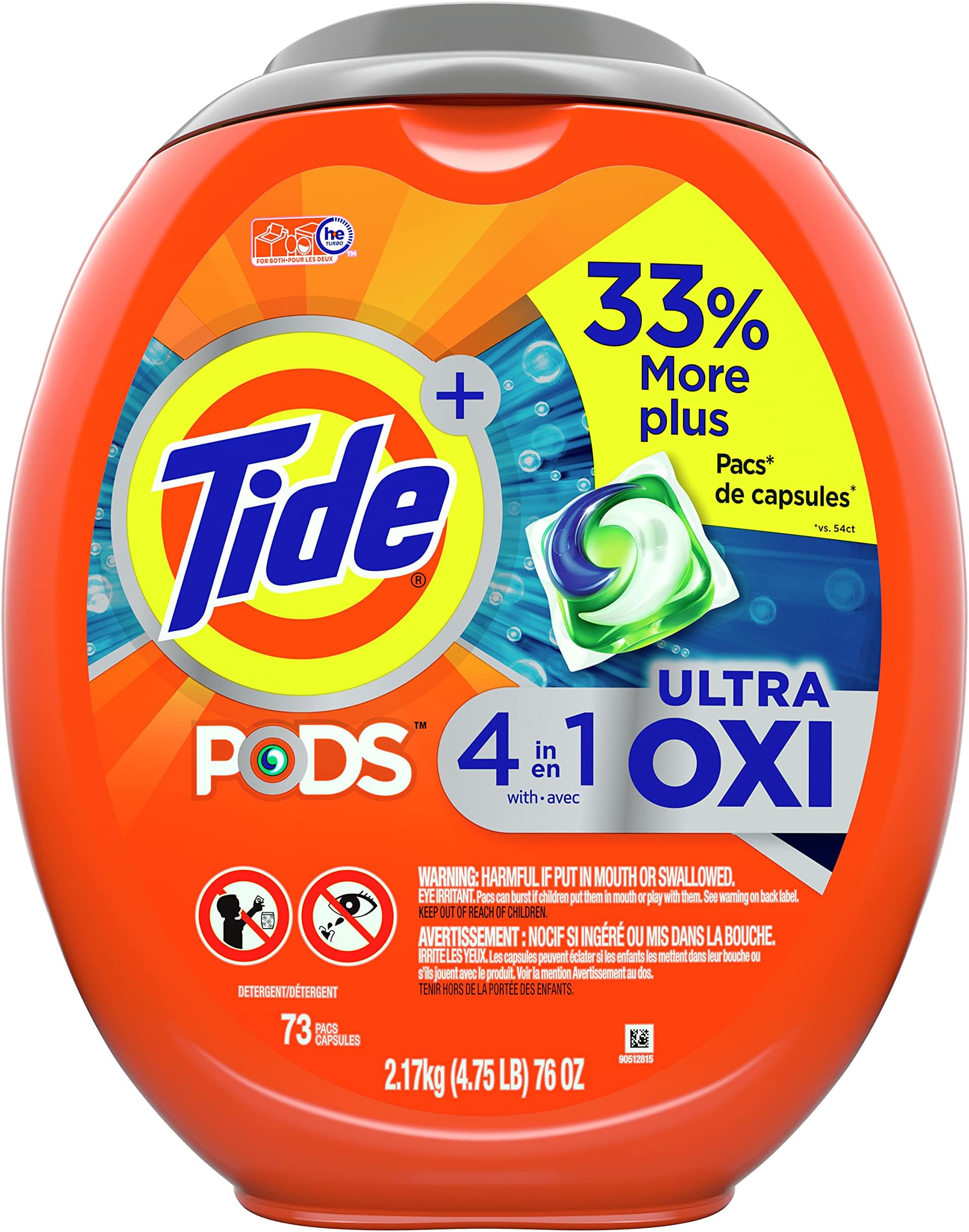 Tide PODS 4 in 1 Ultra Oxi Laundry Detergent Soap Pods