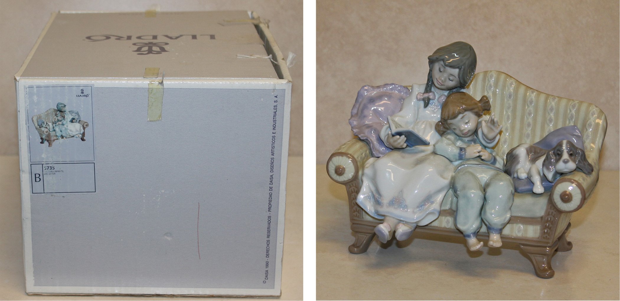 Lladro 0 Figurine Big & Sister com: : Home Kitchen Dog お姉