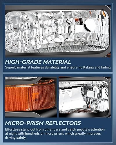 Miniatura 7 de Nilight Conjunto de faros delanteros compatible con Ford F250 F350 F450 Super Duty 2008 2009 2010 Super Duty faros delanteros de repuesto carcasa