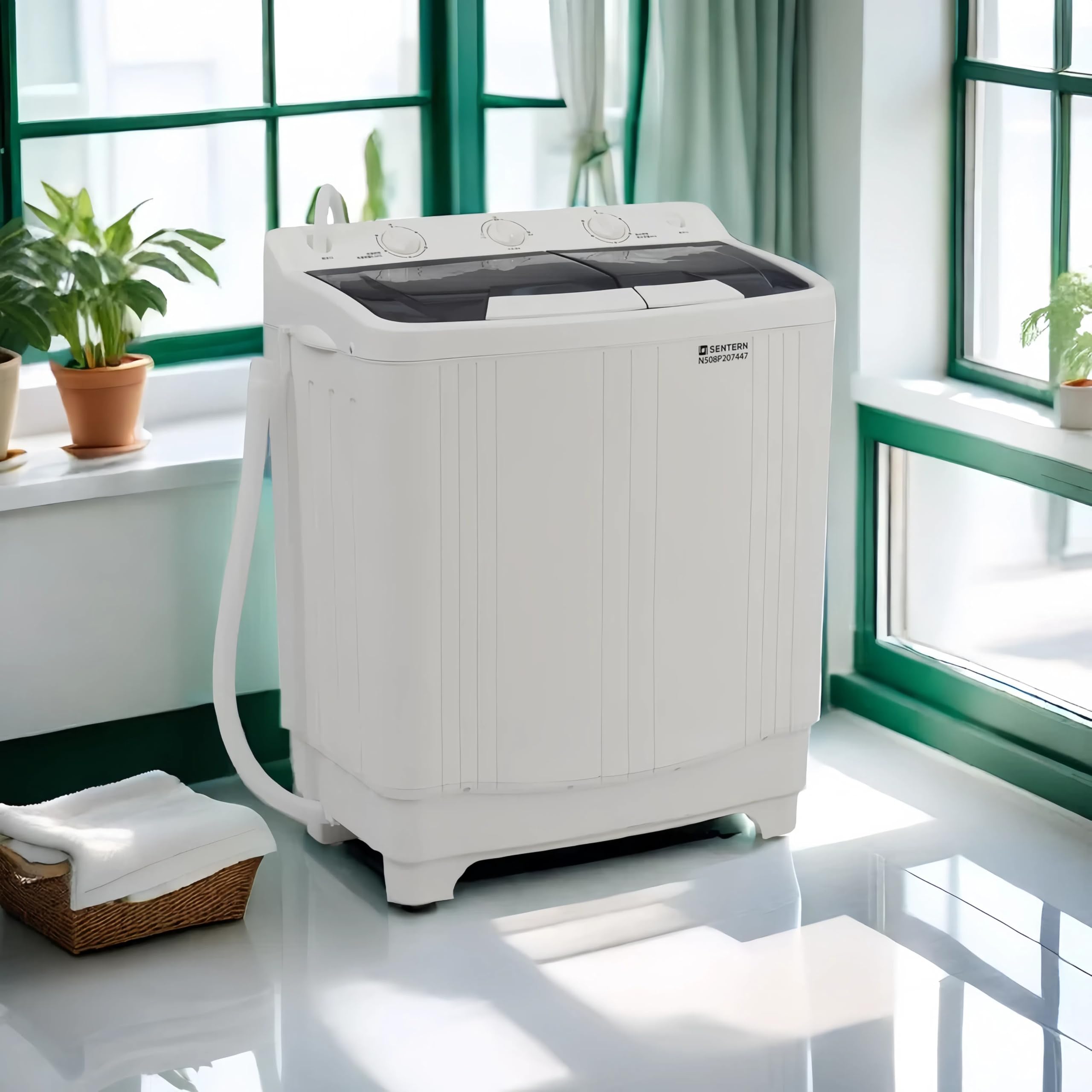 Amazon | 二槽式洗濯機 縦型 洗濯6.5kg/脱水槽4kg 大容量 タイマー機能
