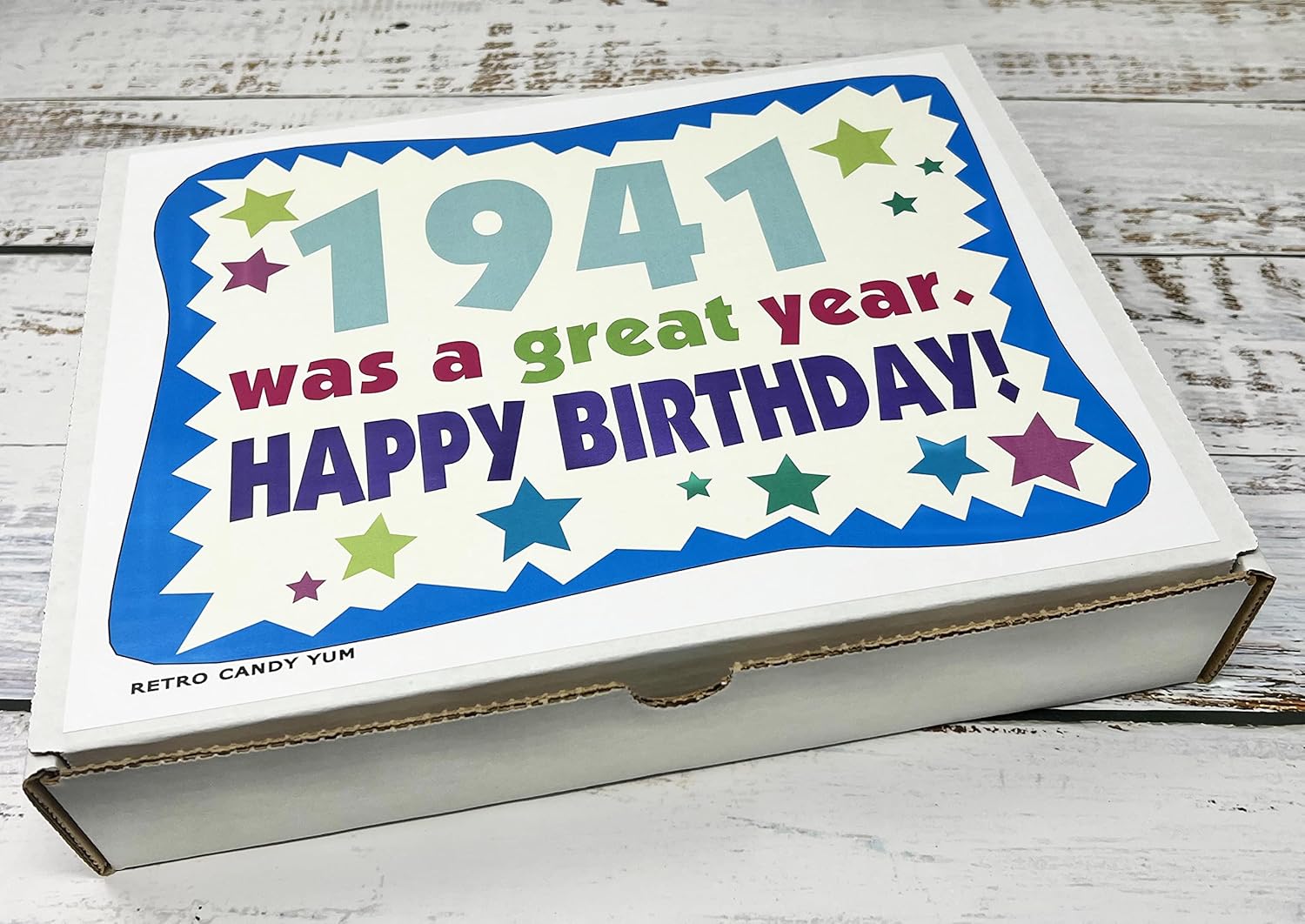 RETRO CANDY YUM ~ 1941 85th Birthday Gift Box of Nostalgic Retro Candy Mix from Childhood for 85 Year Old Man or Woman Born in 1941