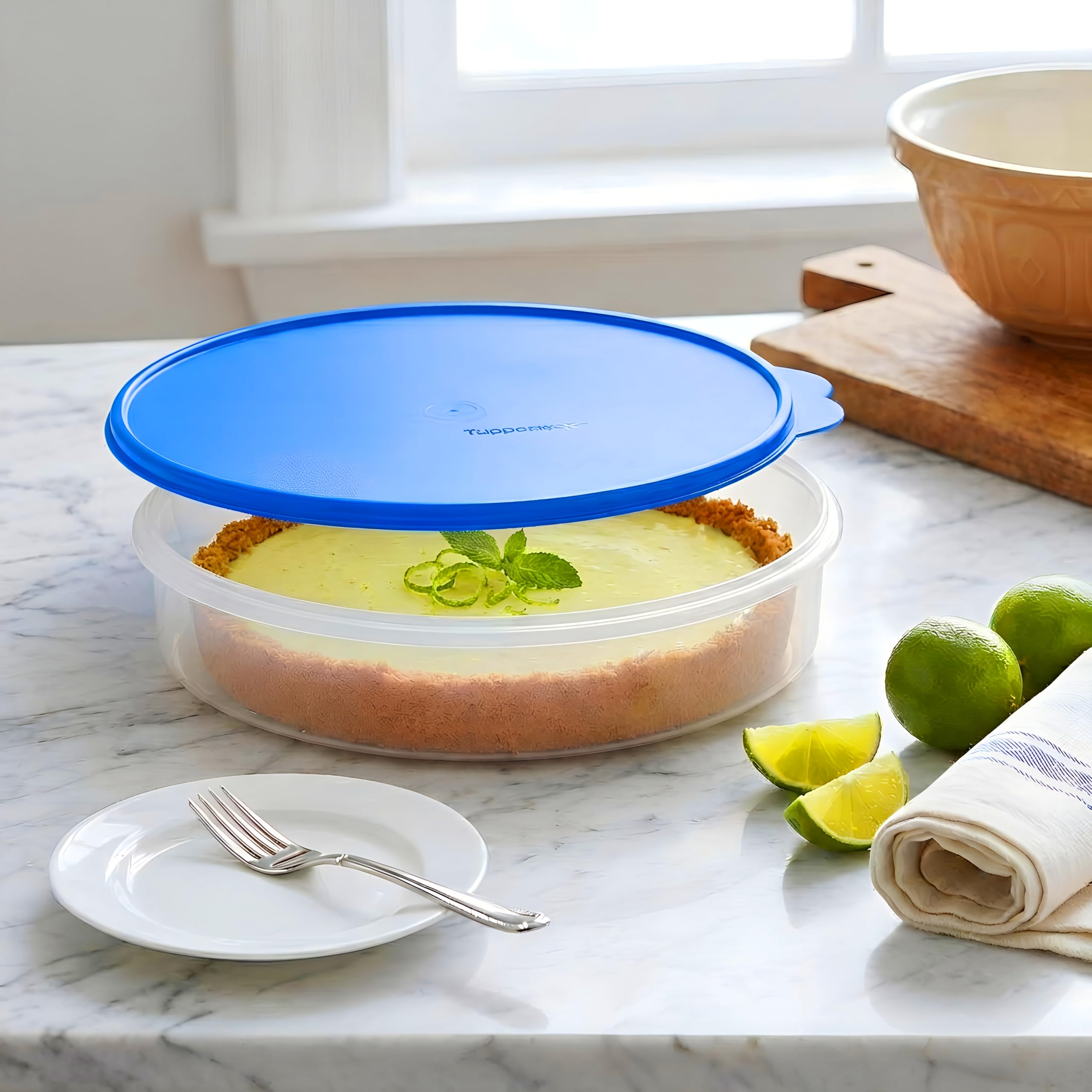 Tupperware Kuchenform, rund, 30,5 cm, Aqua Blue