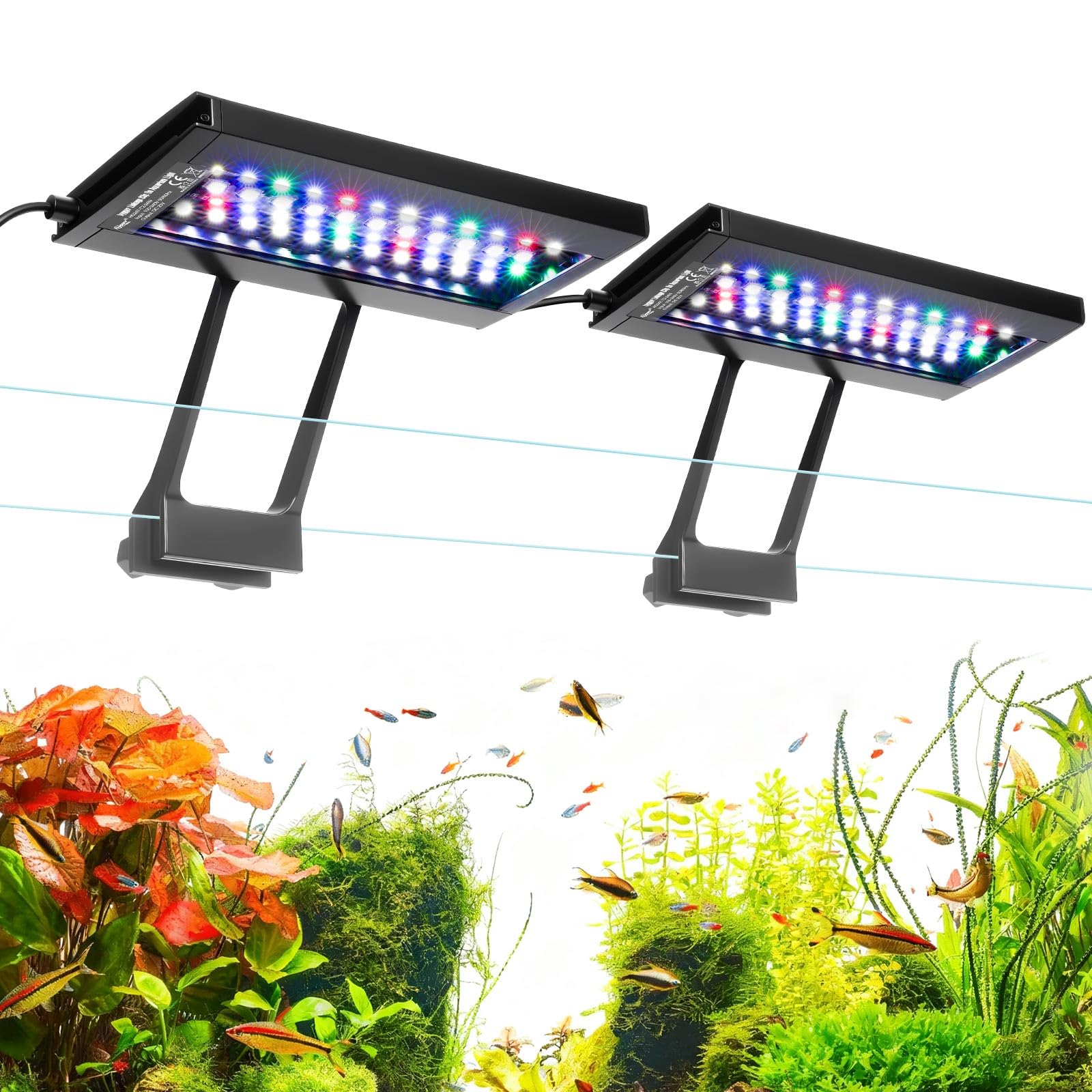 hygger dual channel clip on led aquarium