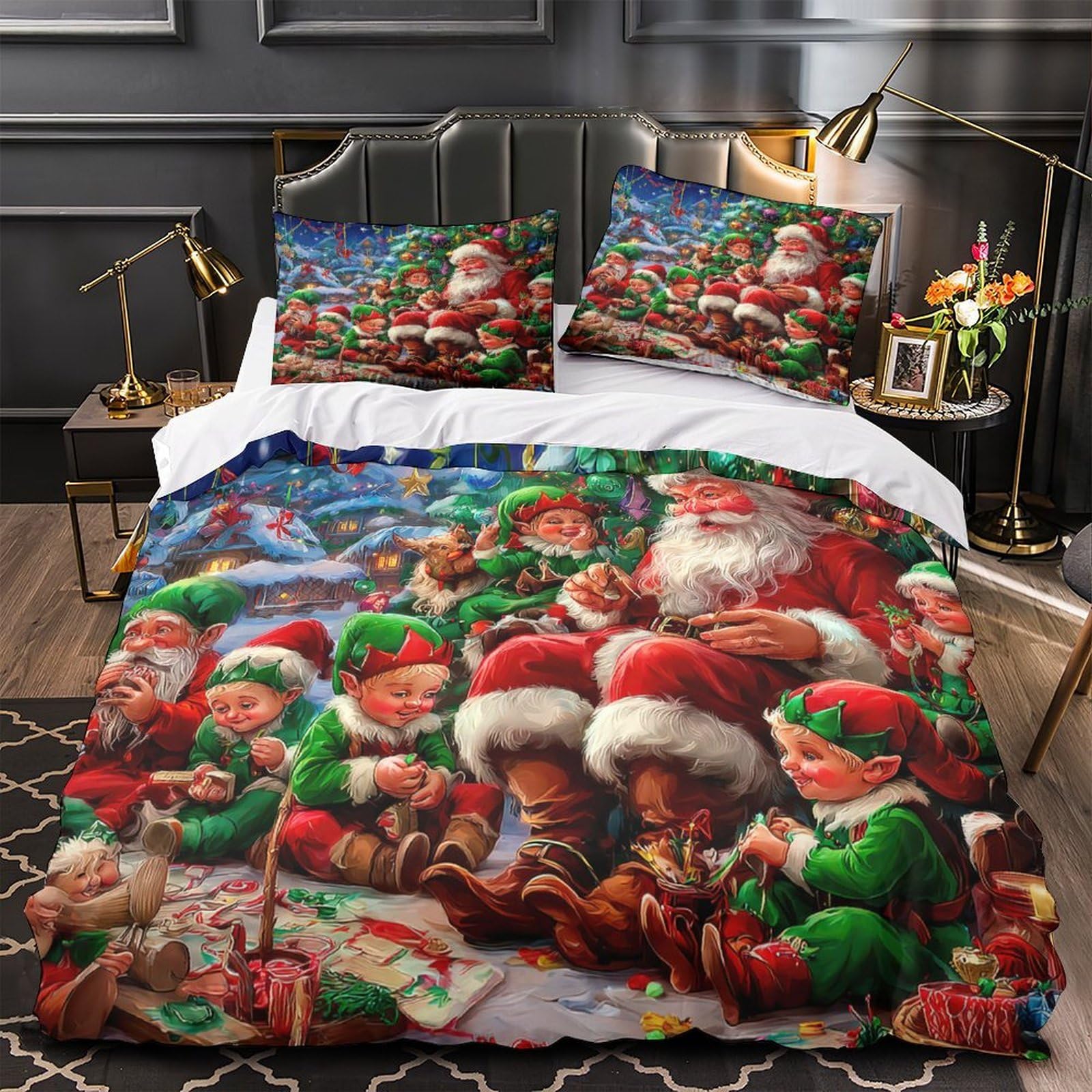 Housse de couette Noël idée cadeau literie pour enfants et adultes