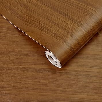 Amazon Brand - Solimo PVC Self-Adhesive WallPaper, Natural Wood, 45 x 500 cm