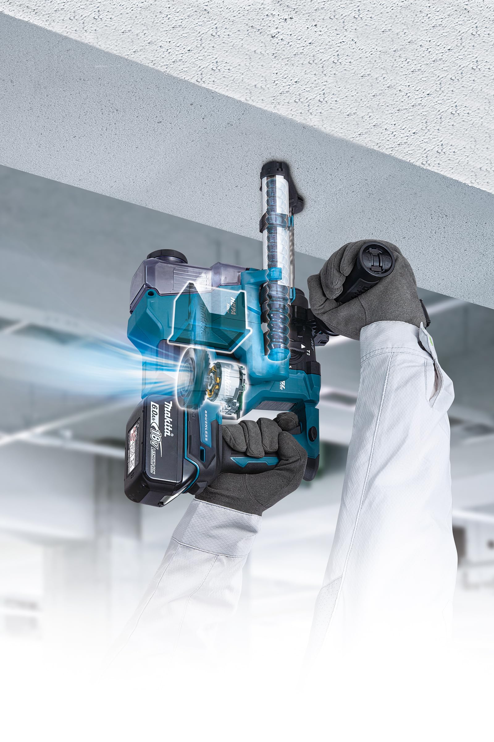 Makita DHR183Z Akku-Kombihammer f. SDS-PLUS 18V (ohne Akku, ohne Ladegerät)