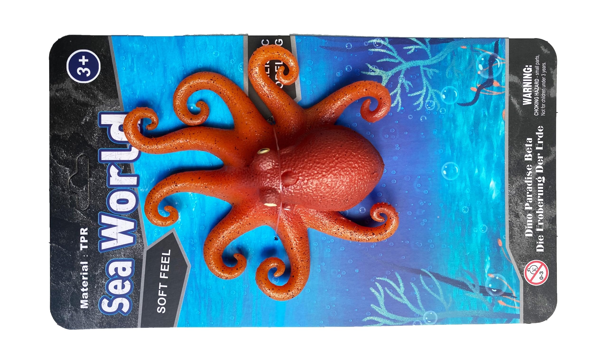 MACMERISE Galaxy Toys Octopus - Realistic Reddish-Orange Octopus Toy with Suction Cups and Large Eyes
