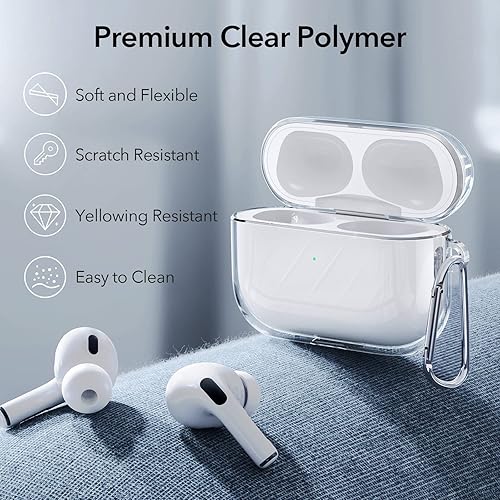Miniatura 3 de ESR Funda de transporte Air Ripple, compatible con AirPods Pro, transparente