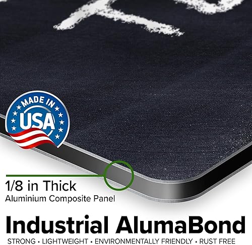 Miniatura 610 de My Sign Center - Letrero personalizado, 11 colores de fuente, 13 estilos de fuente, 4 opciones de agujero, 22 tamaños, 8 x 32 pulgadas, sin óxido,