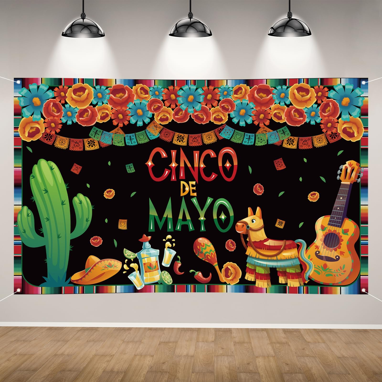 Amazon.com : Cinco De Mayo Backdrop for Photography Mexican Banner ...