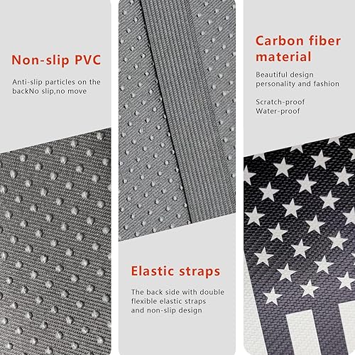 Miniatura 3 de ZKFAR Paquete de 1 funda de cuero para reposabrazos de automóvil de fibra de carbono, cubierta de cuero para consola central de automóvil,