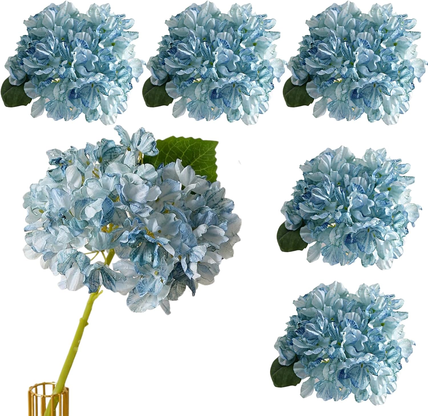 ASTRYAS 5Pcs 14.2In Hydrangea Artificial Flowers Large
