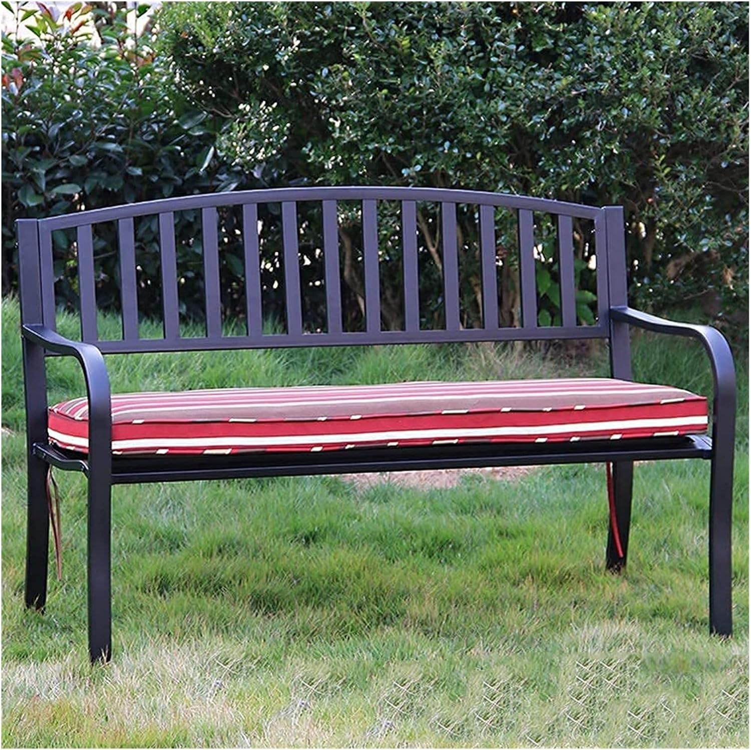 Outdoor Garden Bench,Patio Bench Park Bench Outdoor Conversation Couch, Park Terrace Garden Benches, Outdoor Cast Iron Bench Seat, 2- Seater Lounge Bench with Backrest and Armrests Outdoor Garden Bench,Patio Bench Park Bench Outdoor Conversation Couch, Park Terrace Garden Benches, Outdoor Cast Iron Bench Seat, 2- Seater Lounge Bench with Backrest and Armrests