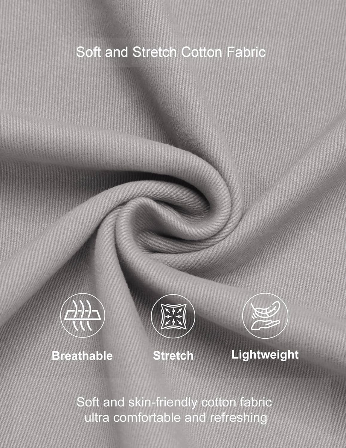 COOFANDY Mens Casual Shorts Cotton Elastic Waist Shorts Drawstring Summer Beach Shorts - Image 6