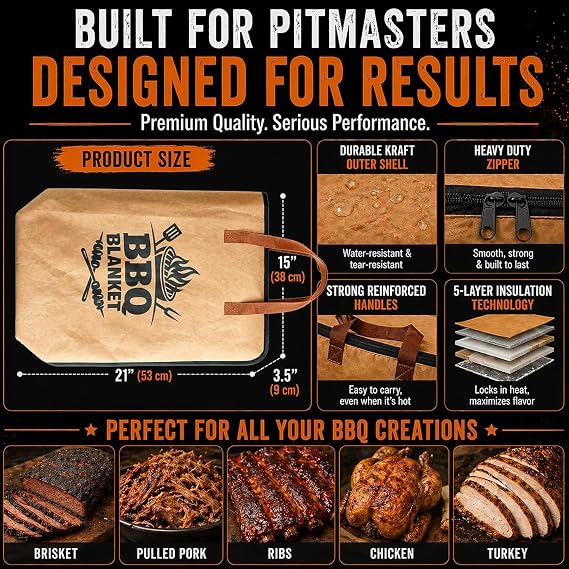 BBQ Lover Gift Set: - XL 21 Barbecue Resting Bag & 3 in 1: Prep Tub, Cutting Board & Collander
