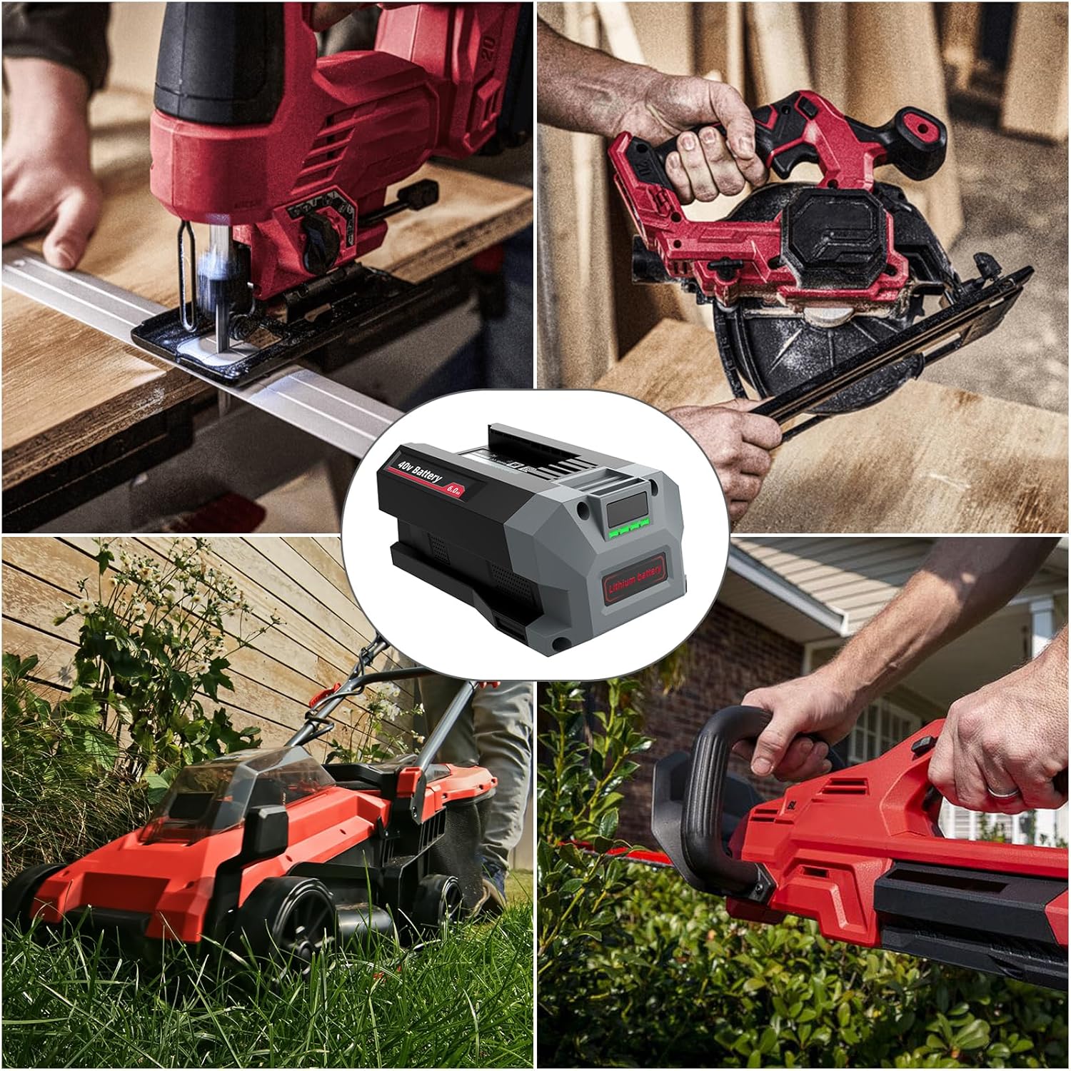 SAPBJ 6.0Ah Battery for SKIL 40V Lithium Battery Replacement, Compatible with PWR CORE 40 40Volt Battery Model BY8708C-01 BY8723C-00 BY8705-00 - Image 6