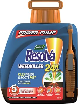 Resolva 24H Ready To Use Power Pump Weed Killer, 5 Litre