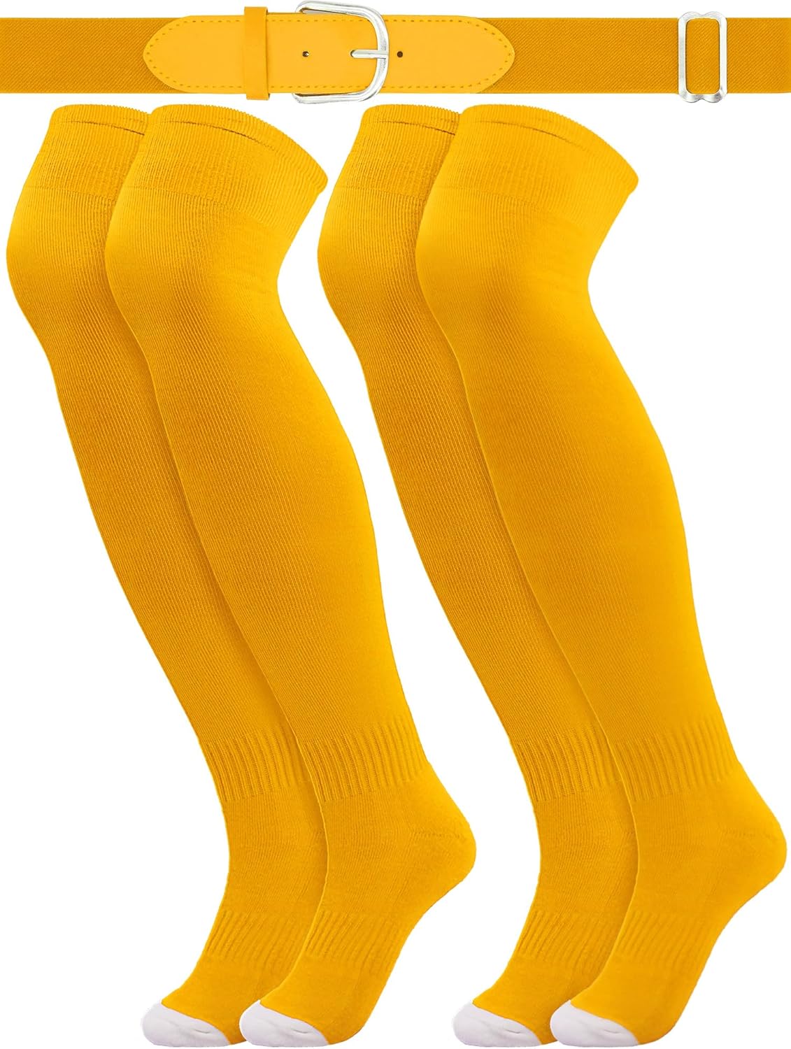 3 Pcs Baseball Belt and Socks Combo Youth Over Knee Sock Men's Baseball Belts Stockings Softball Belt