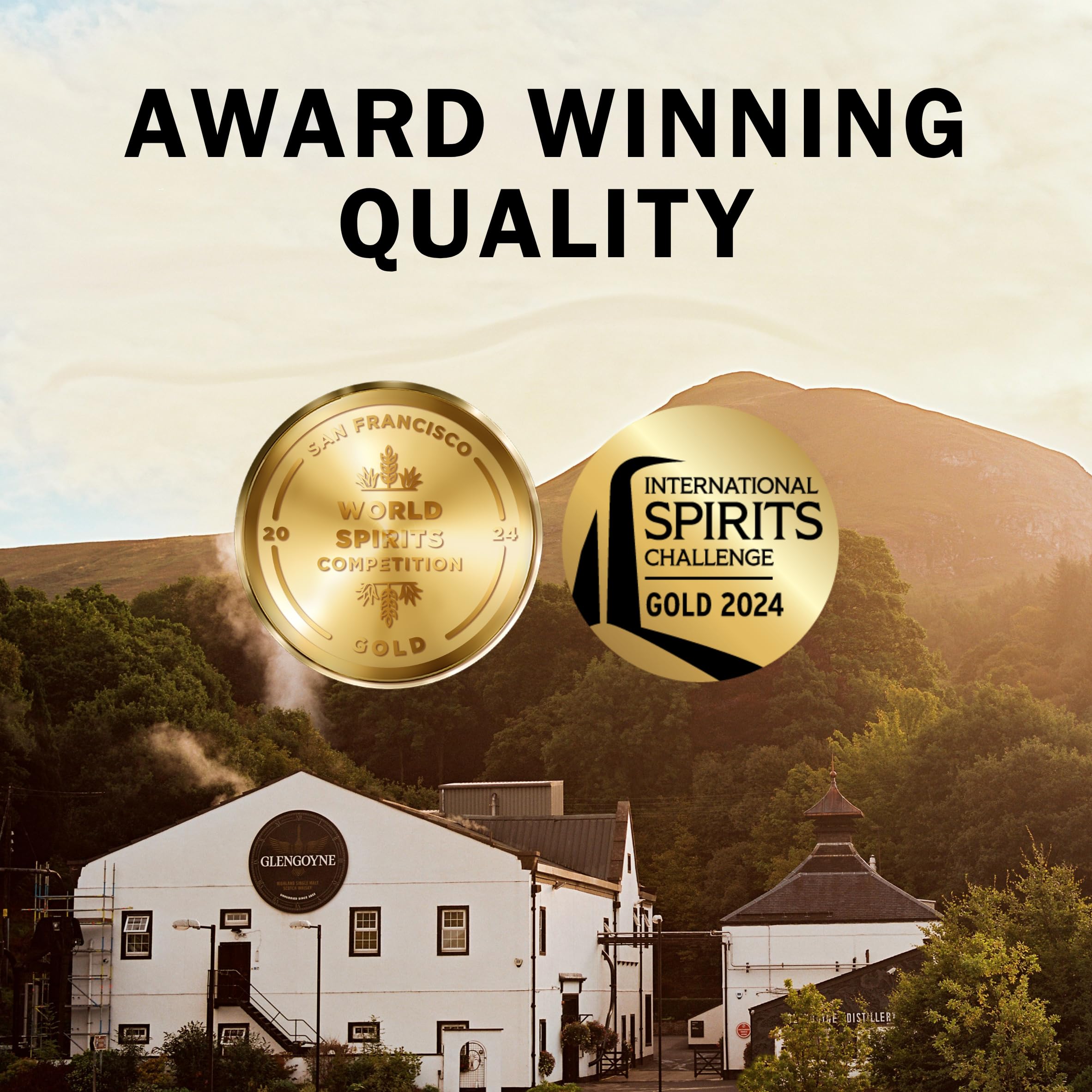 Glengoyne 12 Jahre Single Malt Scotch Whisky mit Geschenkverpackung (1 x 0,7 l)