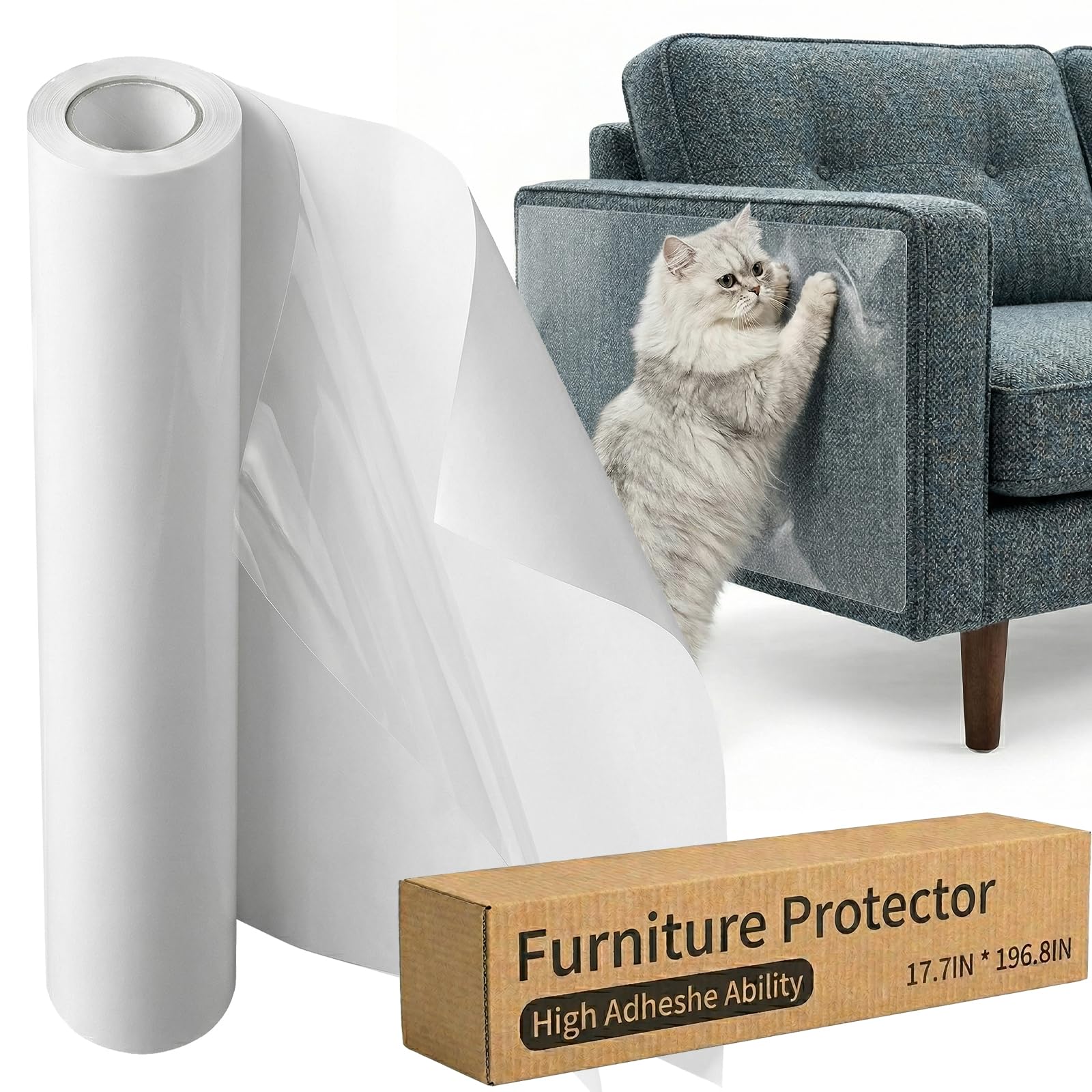 Cat Anti Scratch for Furniture Protector Vinyl Clear Cat Couch Guard