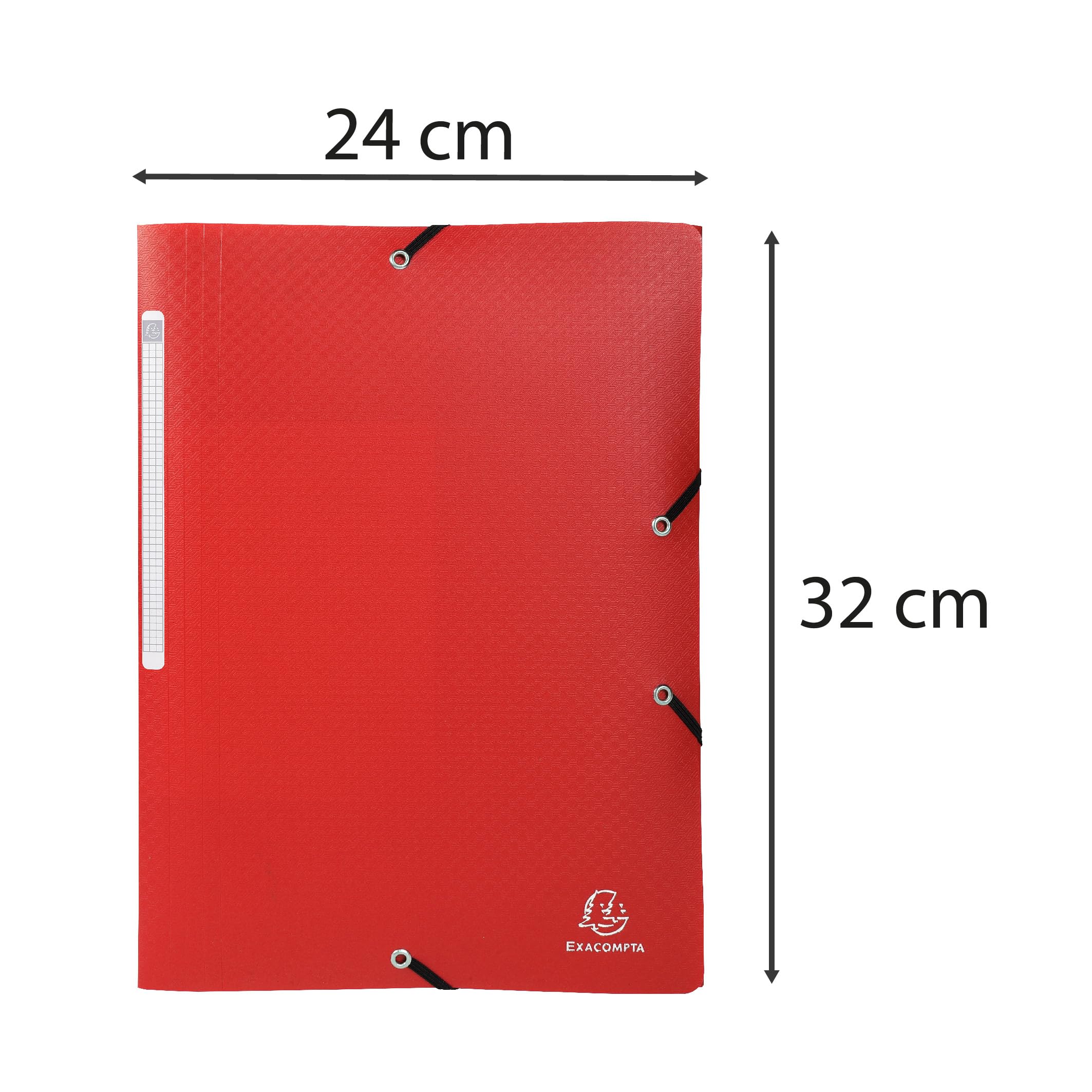 Exacompta 50 carpetas con gomas Opak 3 solapas rojo