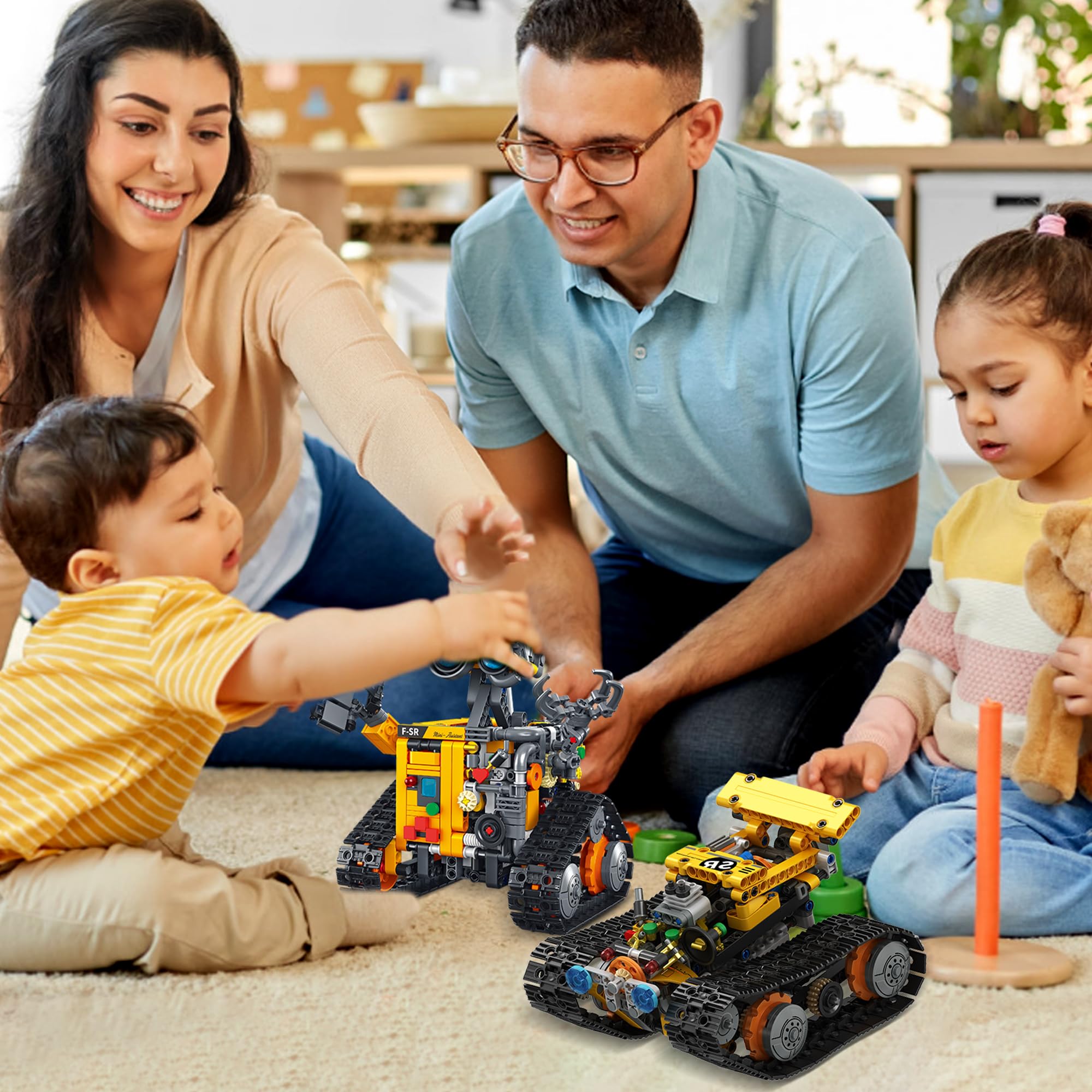 Robot para NiñOs, 4 en 1 Technic Robot Robotica Juguete 5 6 7 8 9 10 11 12+ Kit Ideas de Regalos para Niños de 5-12 + Años