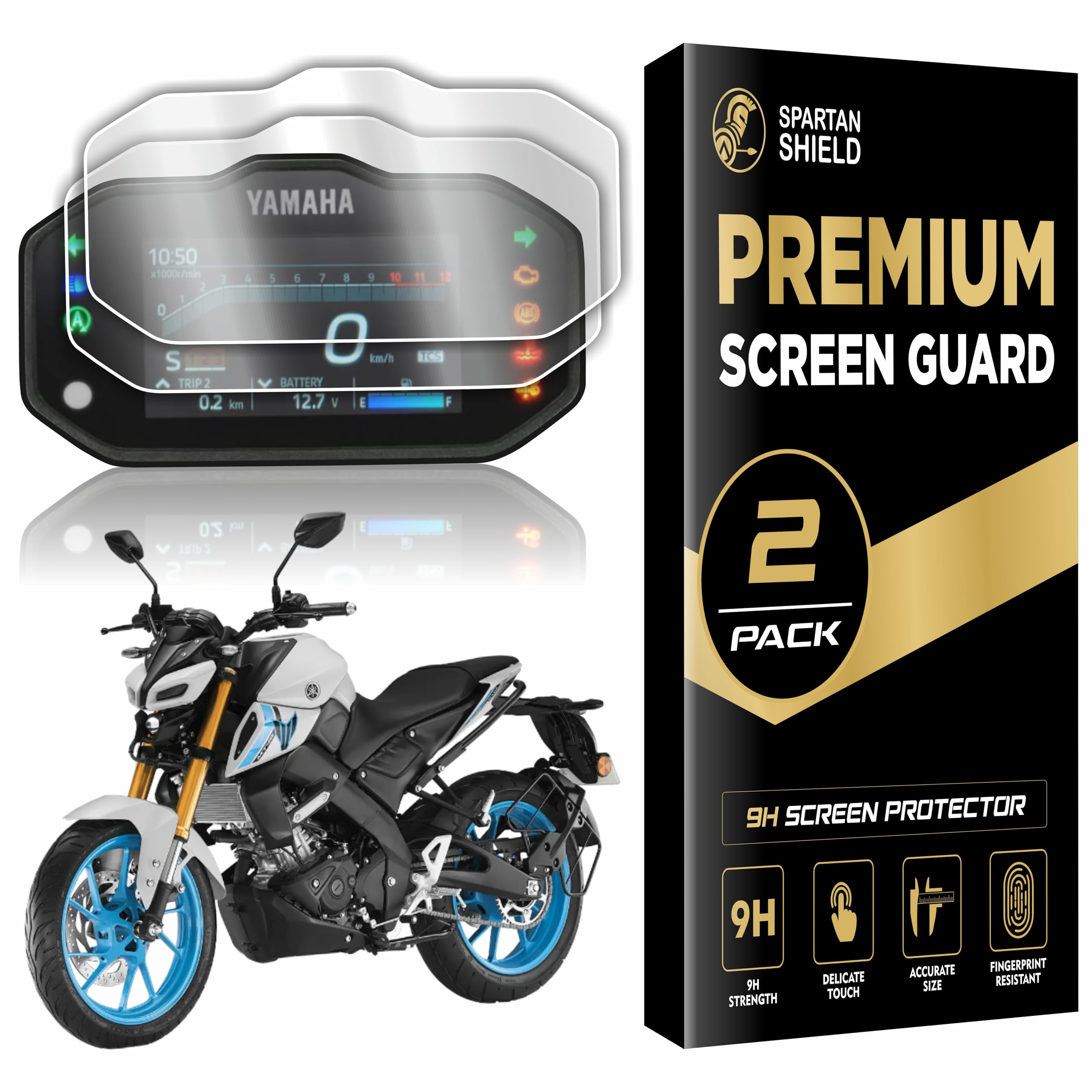 (2 PACK) Digital Meter Screen Guard Compatible With YAMAHA MT-15 VERSION 2.0 ICE STONE DLX NEW BIKES || TFT Instrument Cluster Protector || MT15 V2.0 DLX Scratch Cover AccessorIes 2025 [Not Tempered Glass]-image-41